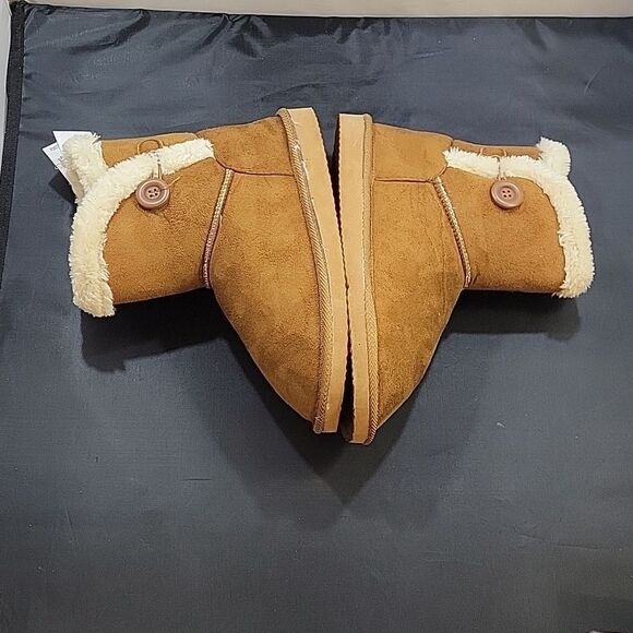 BRAND NEW JUST BE LADIES COG FAUX SUEDE ROUND TOE FAUX FUR WOMEN"S BOOTIES - Picture 14 of 15